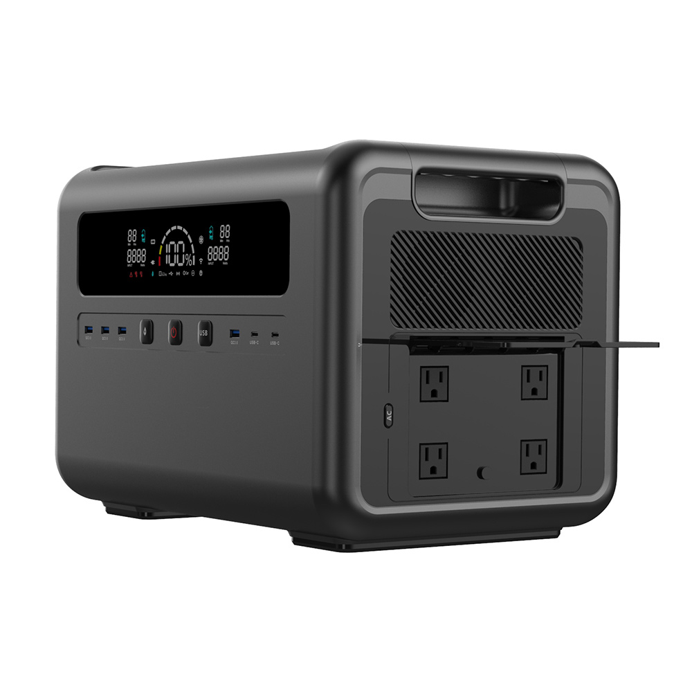 Outdoor Power For Camping - 2400W Solar Power Generator, Large Capacity