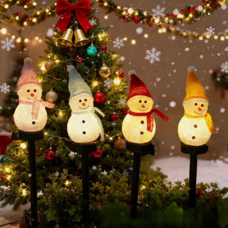 Outdoor Power For Xmas Lights - LED Snowman Solar Garden Light Outdoor