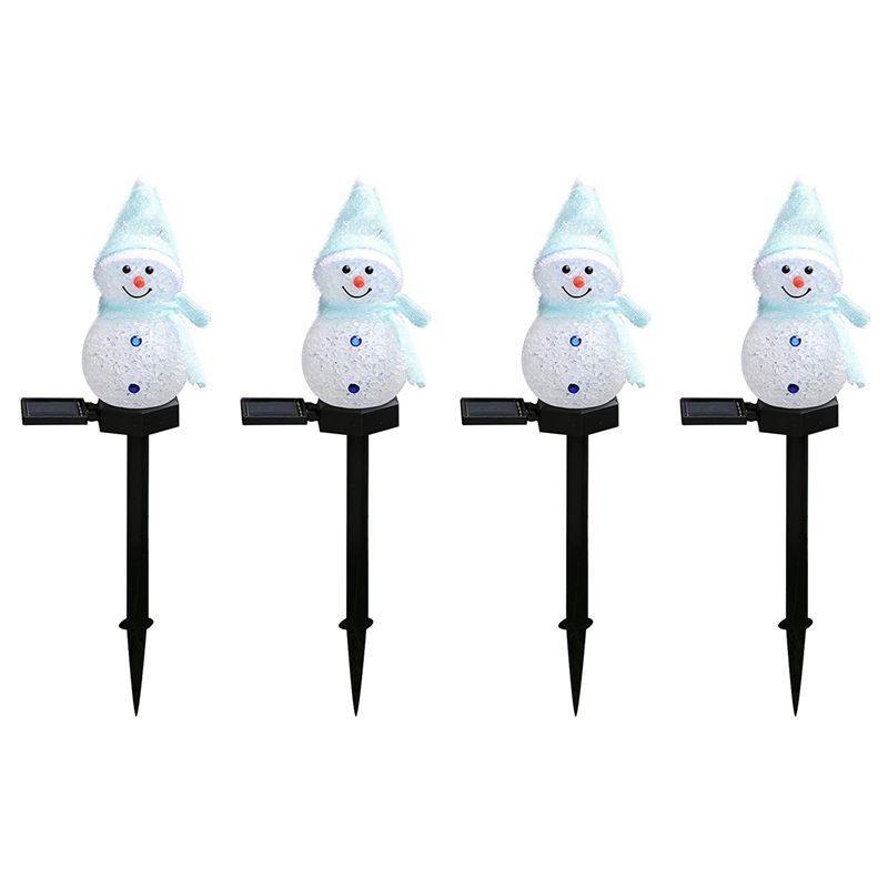 Outdoor Power For Xmas Lights - New 4X Snowman Solar Lights Christmas