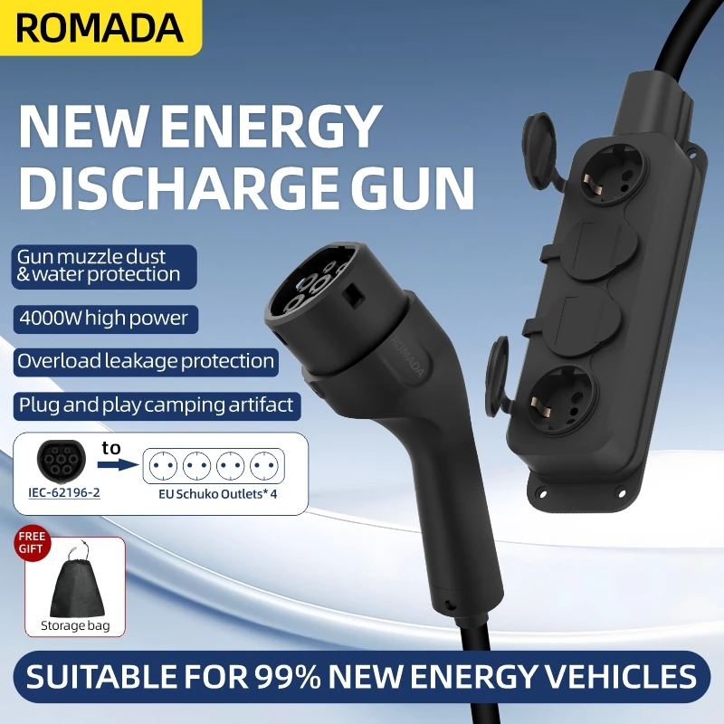 Outdoor Power Adapter - Portable 16A 4KW V2L Cable Electric