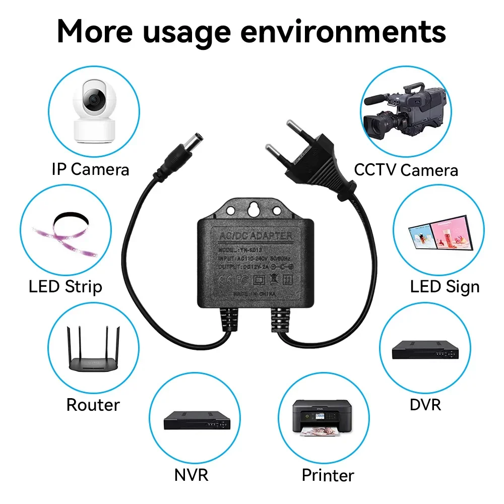 Power Adapter  DC12V 2A Waterp - Outdoor Power Adapter ulasan dan harga