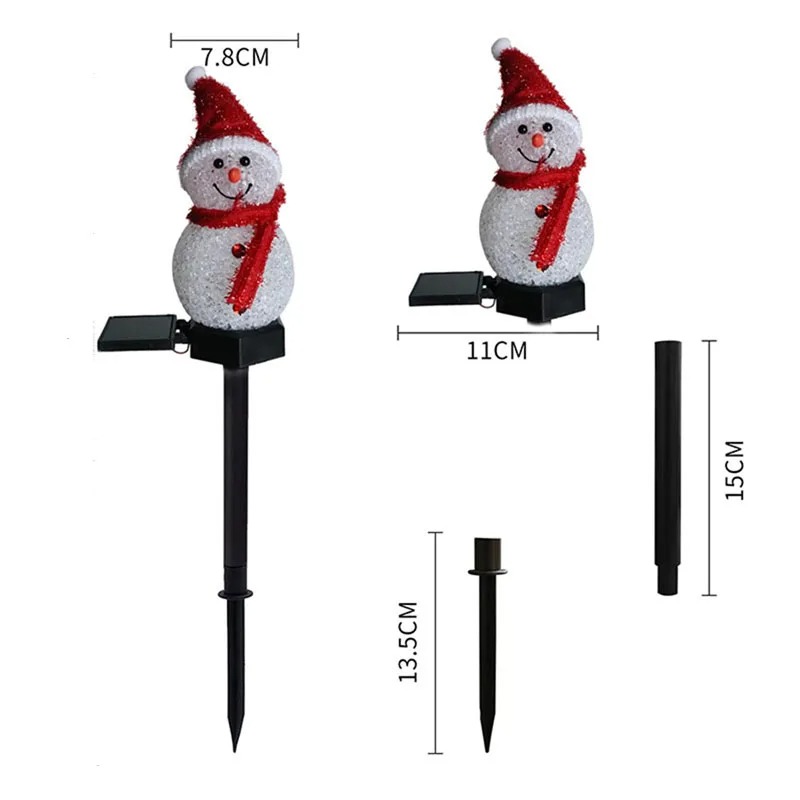 2 LED Snowman Solar Garden Lig - Outdoor Power For Xmas Lights ulasan dan harga