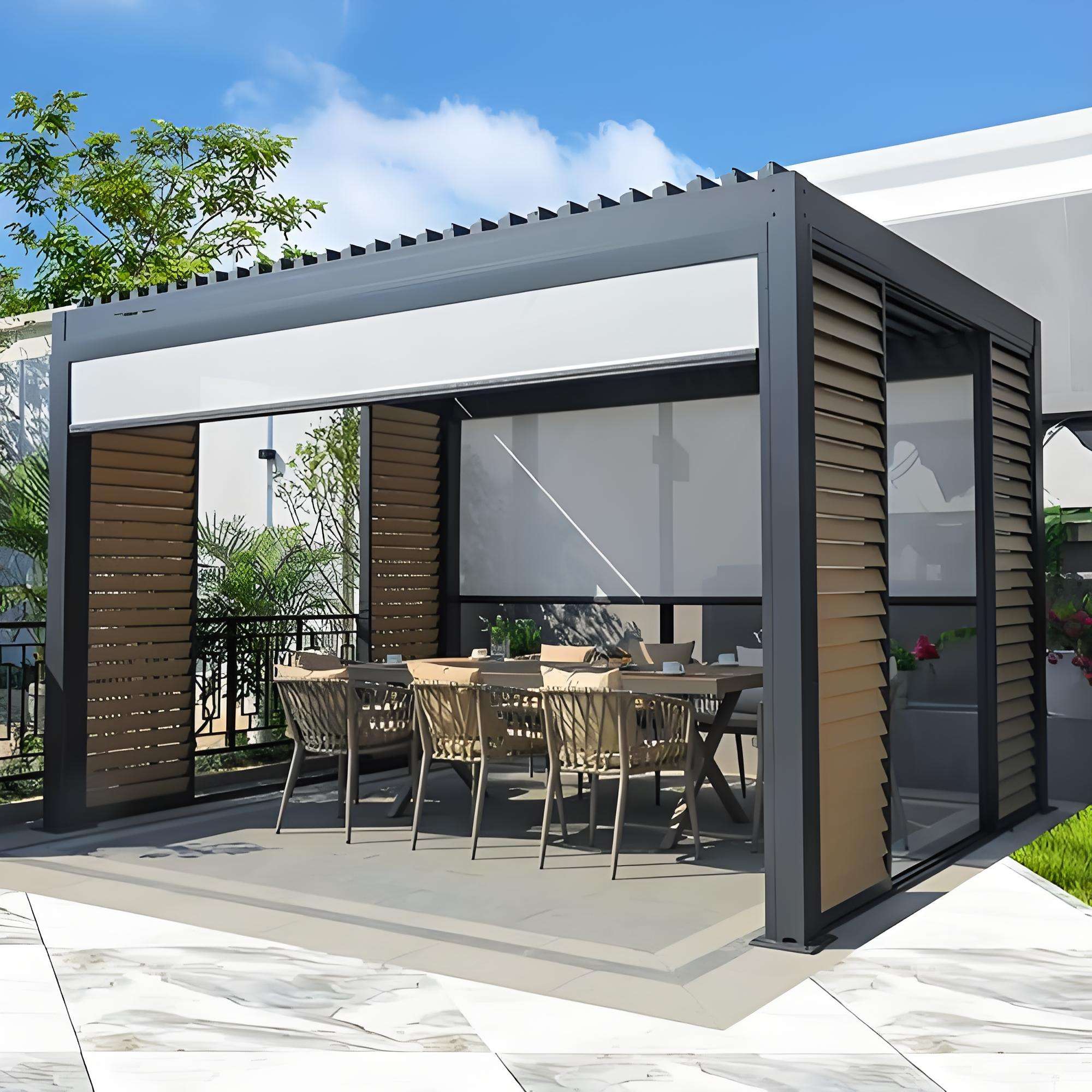 Power Driven Aluminum Pergola  - Outdoor Power For Gazebo ulasan dan harga