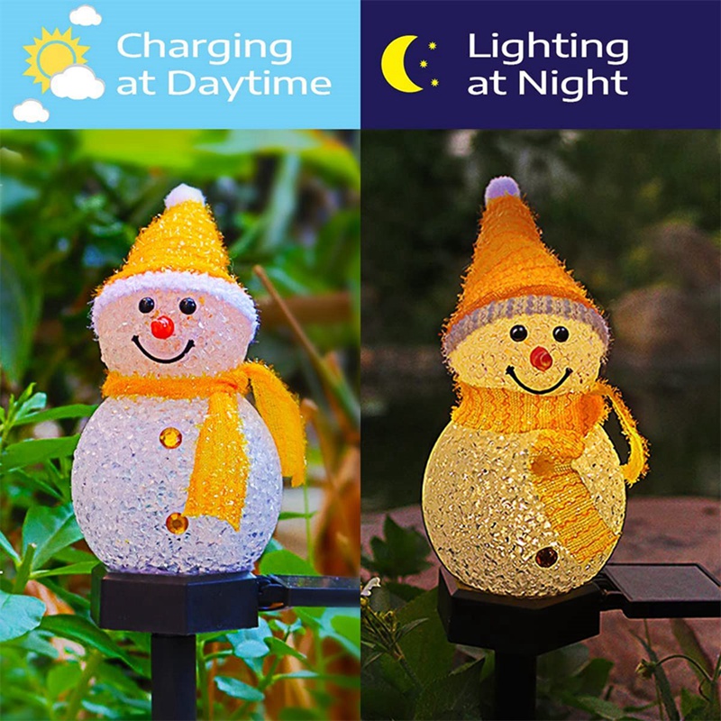 LED Snowman Solar Garden Light - Outdoor Power For Xmas Lights ulasan dan harga
