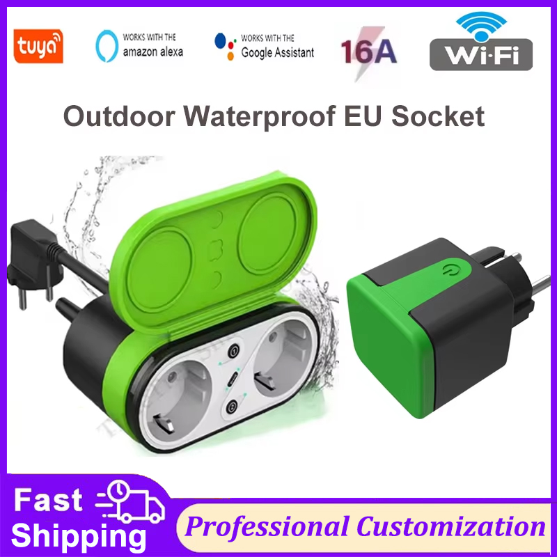 Tuya EU 16A Wifi Smart Outdoor - Outdoor Power Adapter ulasan dan harga