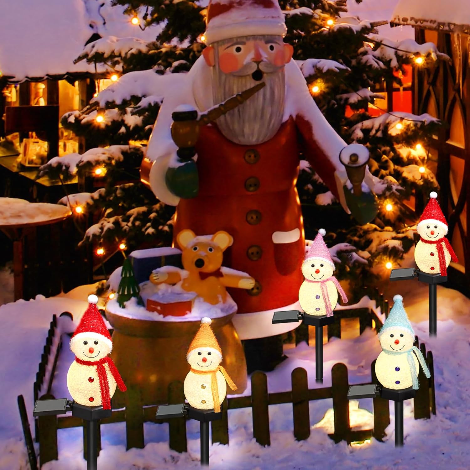 LED Snowman Solar Garden Light - Outdoor Power For Xmas Lights ulasan dan harga