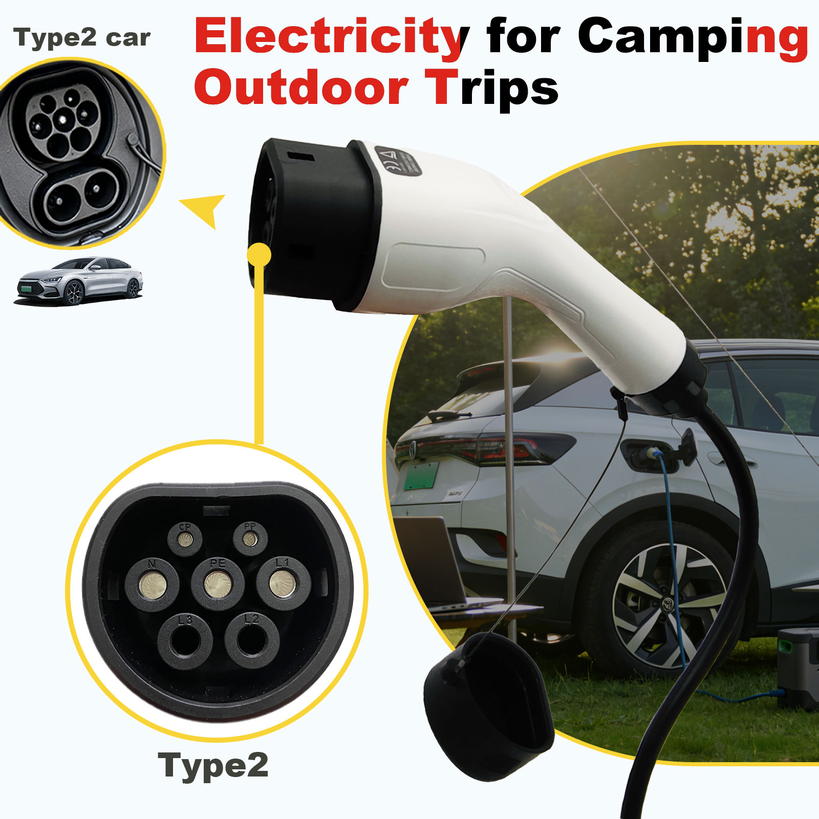 Type2 V2L Discharge Adapter 16 - Outdoor Power Plus ulasan dan harga