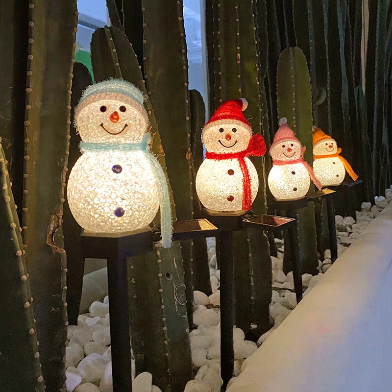 LED Snowman Solar Garden Light - Outdoor Power For Xmas Lights ulasan dan harga