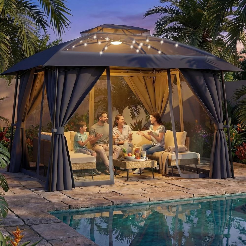 Outdoor Patio Gazebo 1012 with - Outdoor Power For Gazebo ulasan dan harga