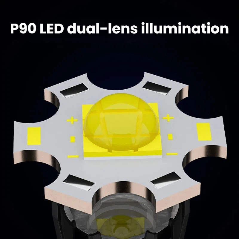 High-power P90 LED Flashlight  - Outdoor Power For Camping ulasan dan harga