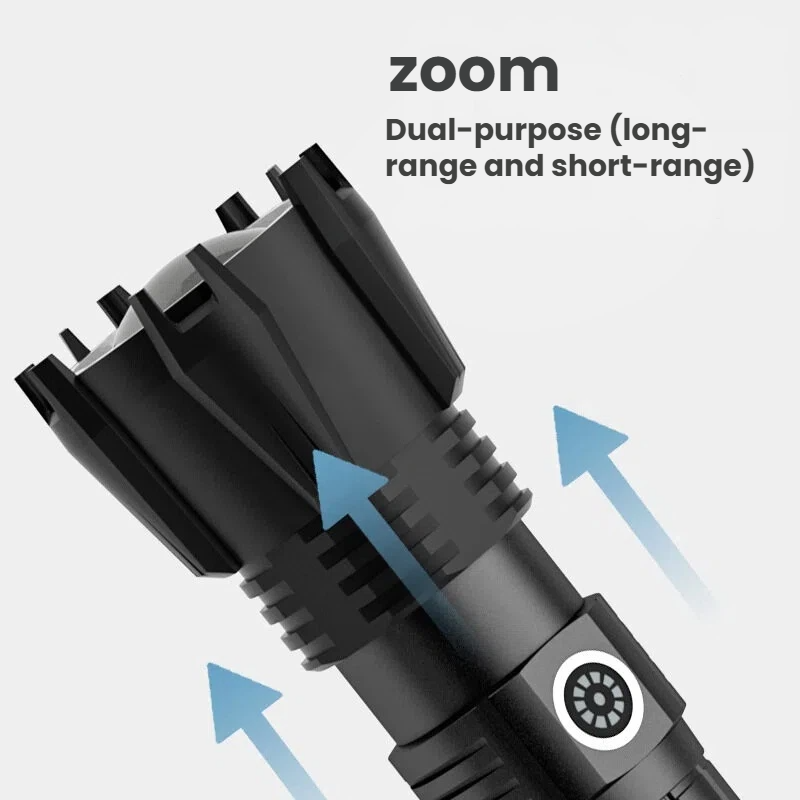 High-power P90 LED Flashlight  - Outdoor Power For Camping ulasan dan harga