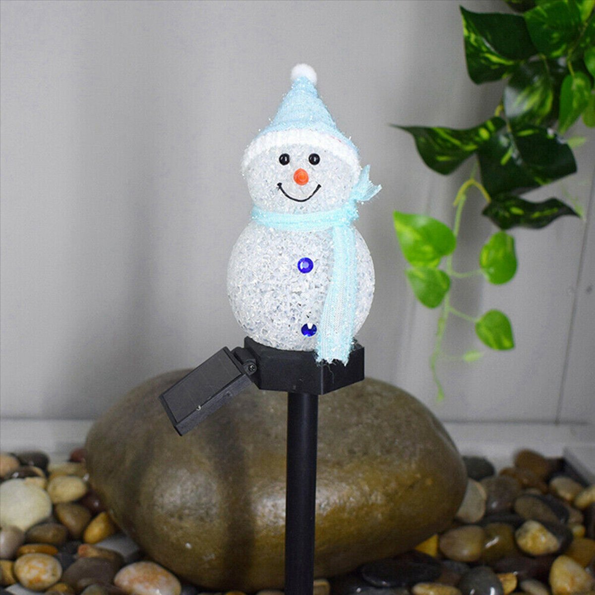 New 4X Snowman Solar Lights Ch - Outdoor Power For Xmas Lights ulasan dan harga