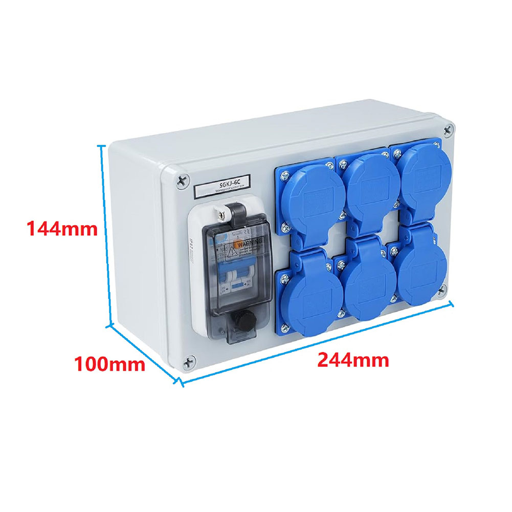 1PC IP54 Wall Mounted 6-Pin Po - Outdoor Power Distributors ulasan dan harga