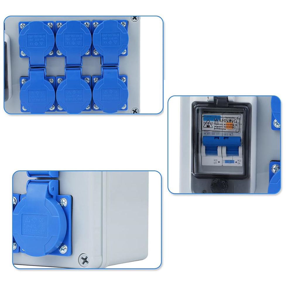 1PC IP54 Wall Mounted 6-Pin Po - Outdoor Power Distributors ulasan dan harga