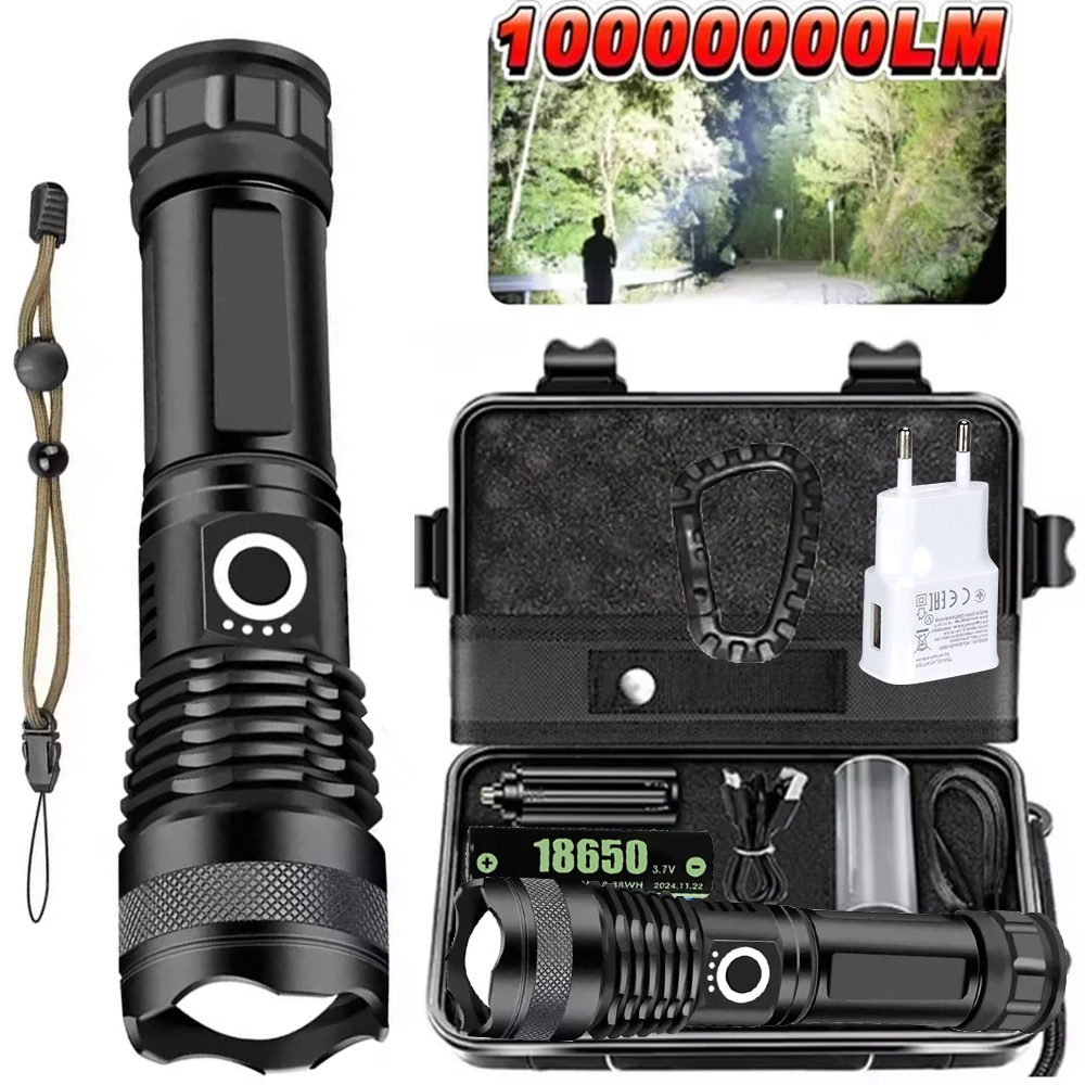 High Power LED Flashlight Rech - Outdoor Power For Camping ulasan dan harga