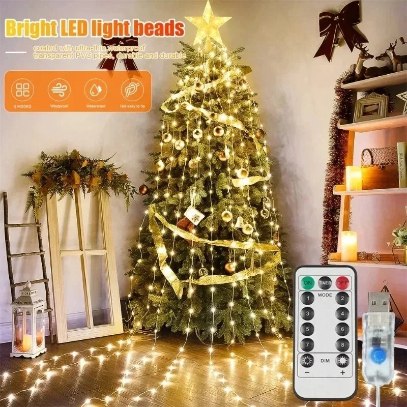 USB Powered 200LED Star Waterf - Outdoor Power For Xmas Lights ulasan dan harga