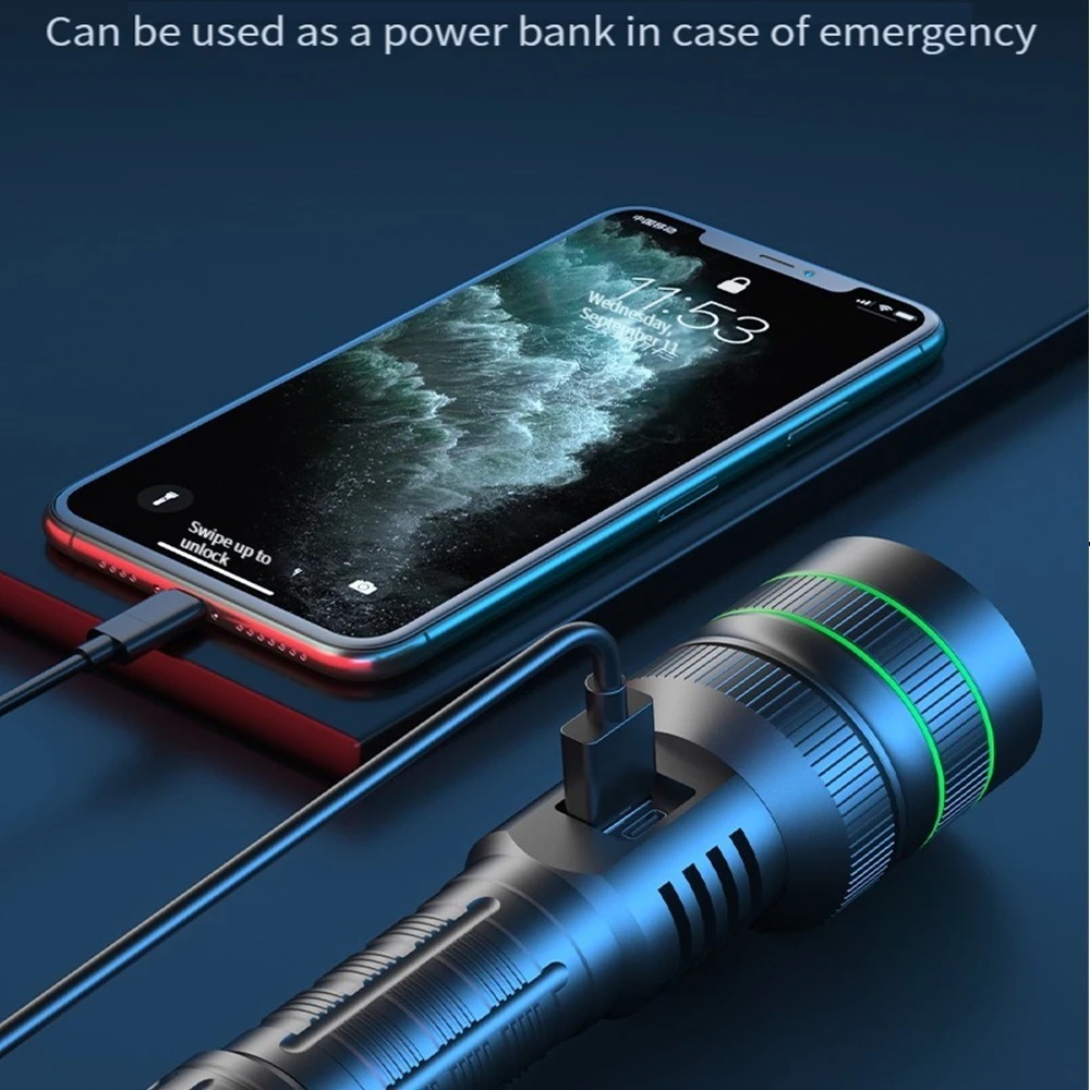 Powerful LED Flashlight Zoomab - Outdoor Power For Camping ulasan dan harga
