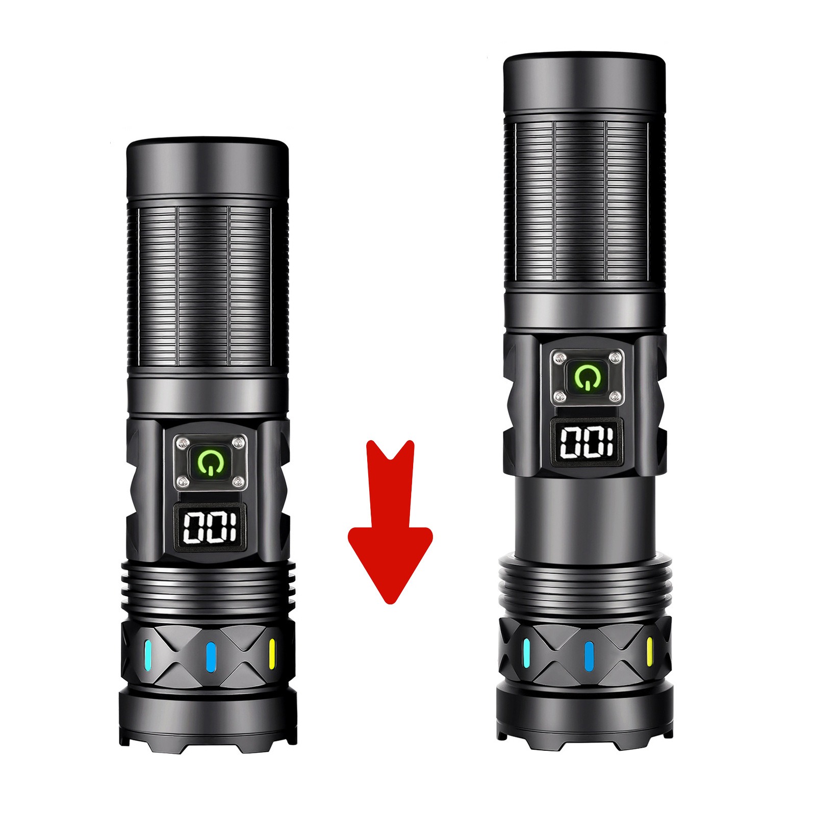High Power LED Flashlight Tele - Outdoor Power For Camping ulasan dan harga